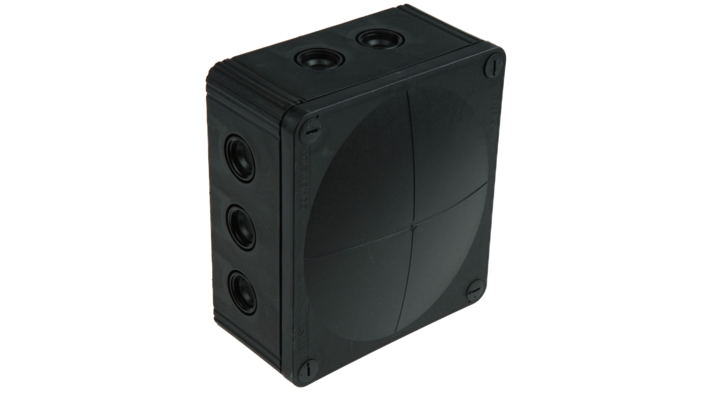 WISKA Combi Series Black Polypropylene Junction Box, IP66, IP67, 160 x 140 x 81mm