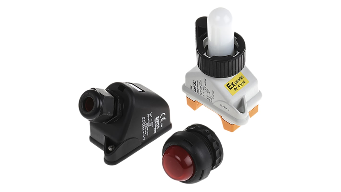 Bartec Push Button Complete Unit, Panel Mount, IP20