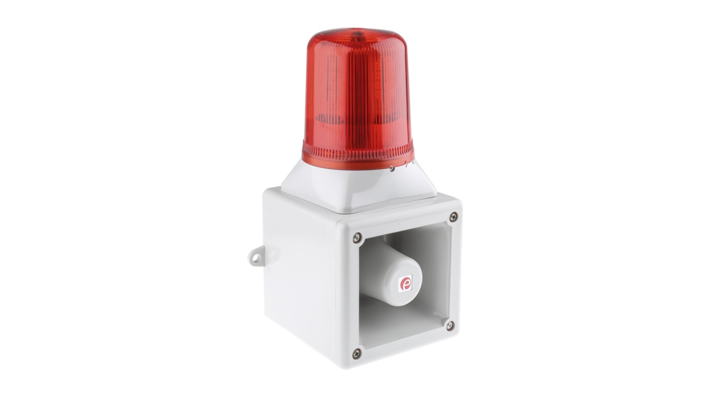 e2s AB105LDA Series Red Sounder Beacon, 230 V ac, Side Mount, 112dB at 1 Metre