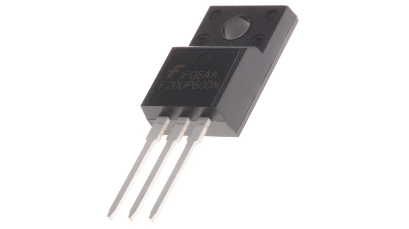 onsemi 600V 10A, Dual Silicon Junction Diode, 3-Pin TO-220F FFPF20UP60DN