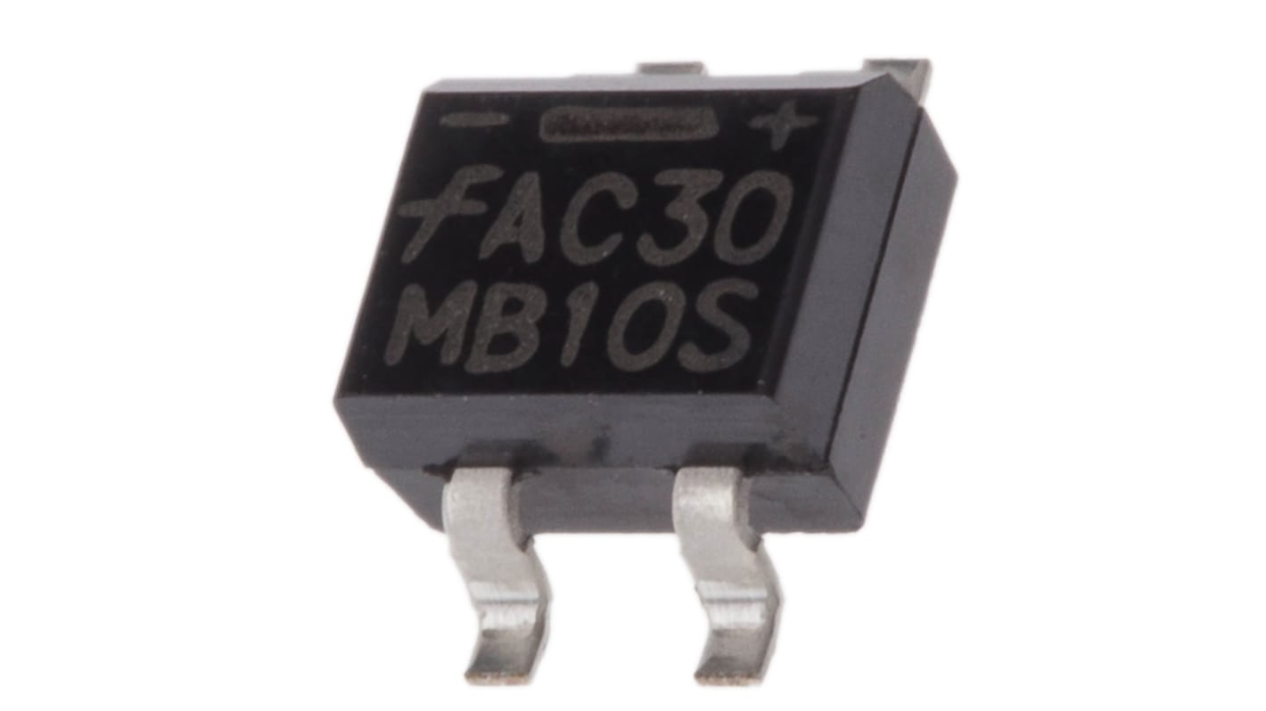 onsemi Brückengleichrichter, 1-phasig 800mA 1000V SMD 1V SOIC 4-Pin 500μA