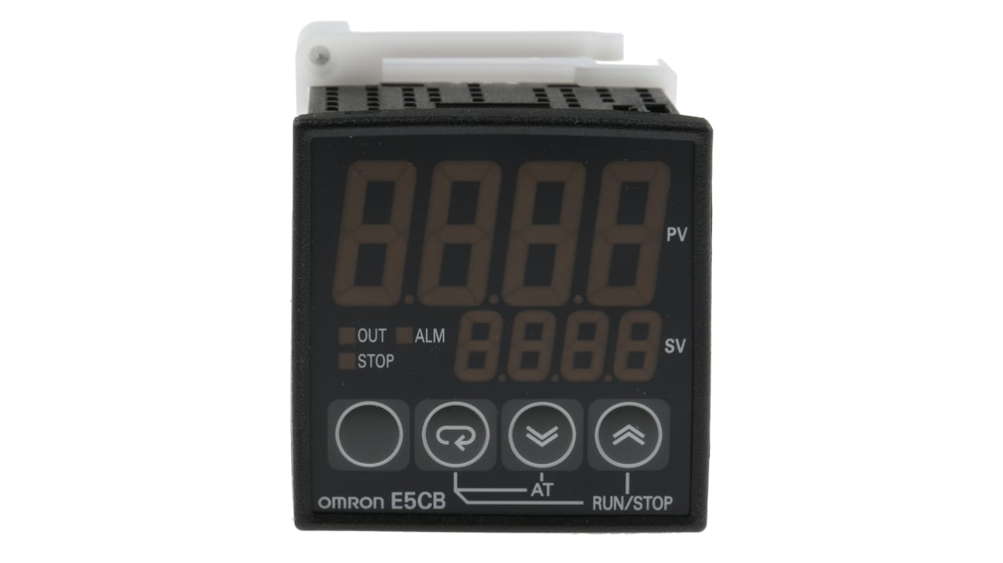 Omron E5CB Panel Mount PID Temperature Controller, 48 x 48mm 1 Input, 1 Output Relay, 100 → 240 V ac Supply Voltage