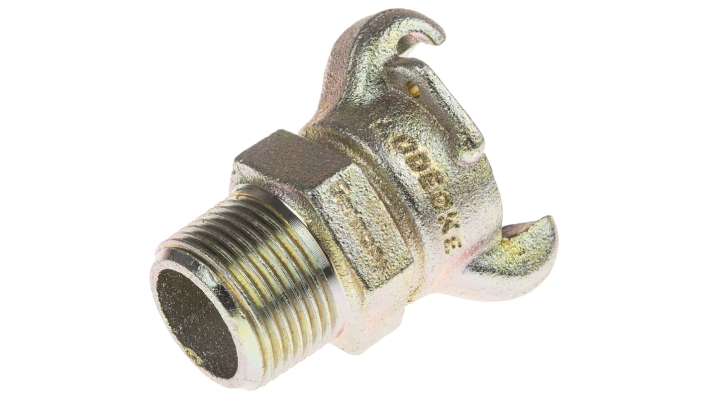 RS PRO Iron Male Pneumatic Quick Connect Coupling, NPT 1 Male Threaded