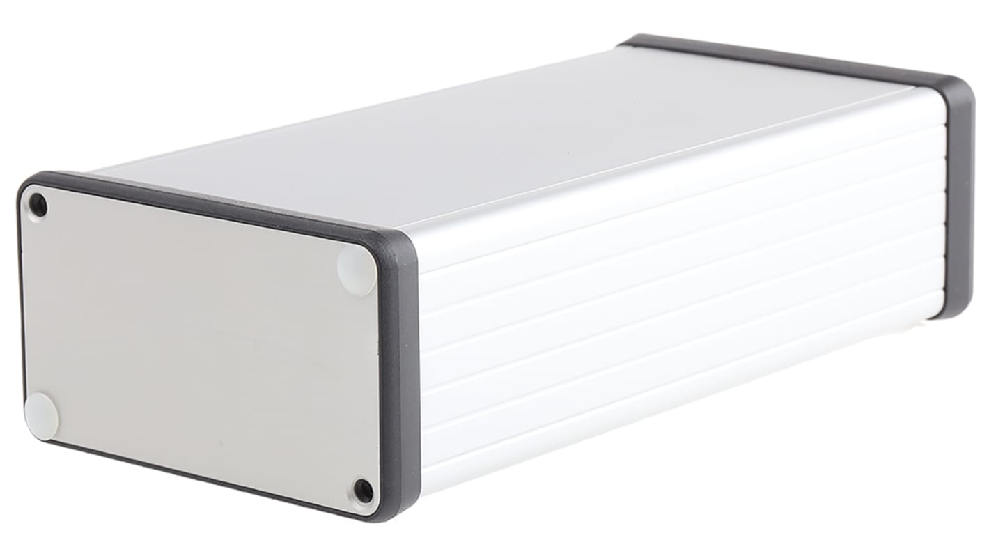 Hammond 1455 Series Silver Anodised Aluminium Enclosure, IP54, Silver Anodized Lid, 160 x 78 x 43mm