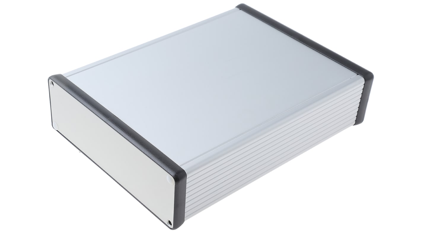 Hammond 1455 Series Silver Anodised Aluminium Enclosure, IP54, Silver Anodized Lid, 220 x 160 x 51.5mm