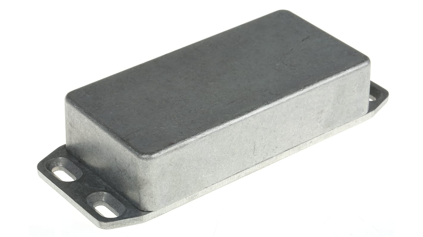 Hammond 1590 Series Natural Die Cast Aluminium Enclosure, IP54, Flanged, Natural Lid, 100 x 50 x 25mm