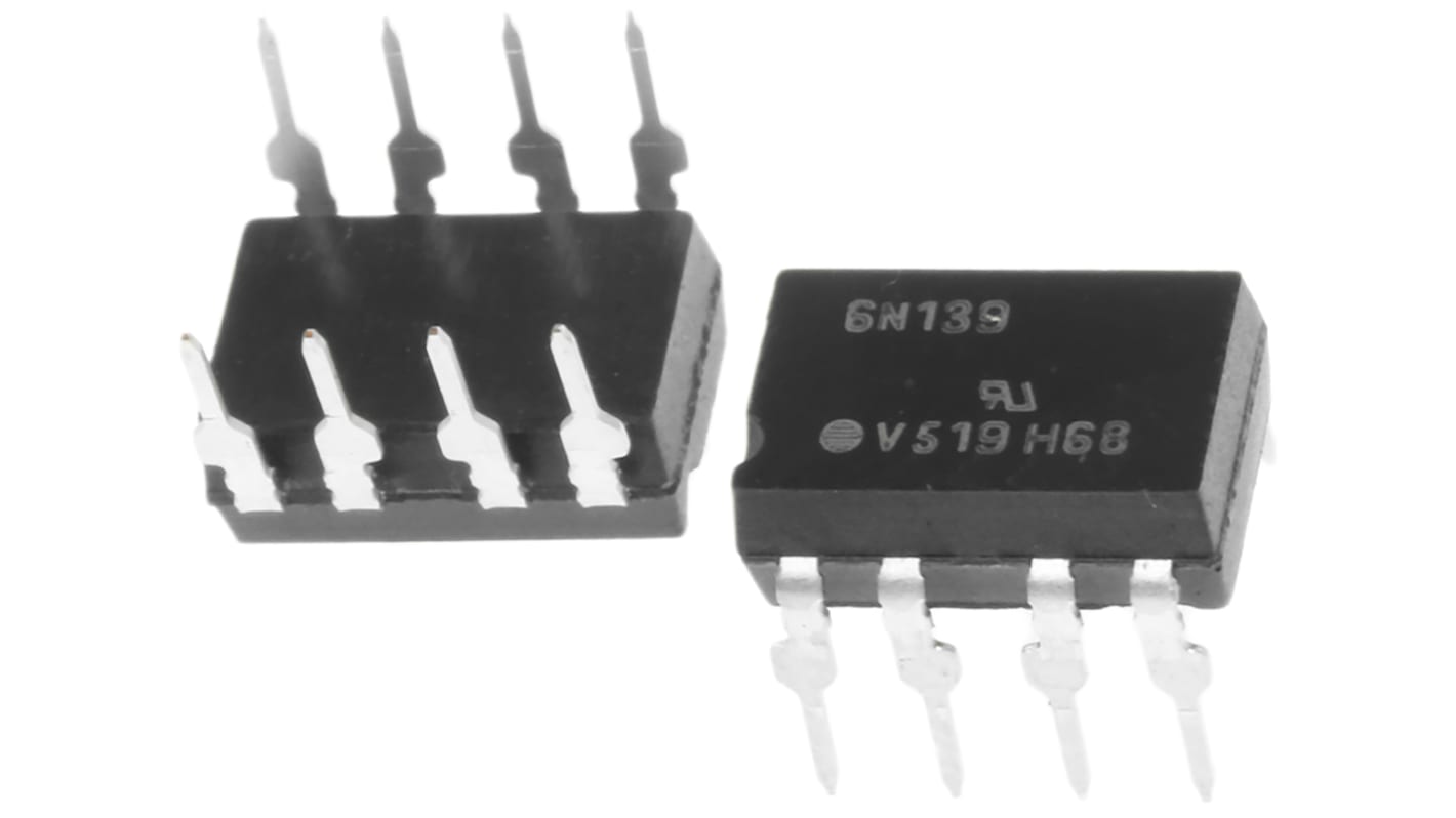 Vishay, 6N139 DC Input Darlington Output Optocoupler, Through Hole, 8-Pin DIP