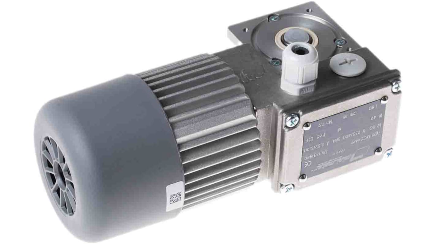 Mini Motor Reversible Induction Geared AC Geared Motor, 49 W, 3 Phase, 230 V, 400 V