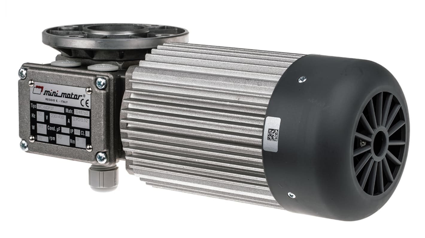 Mini Motor Reversible Induction Geared AC Geared Motor, 180 W, 3 Phase, 230 V, 400 V
