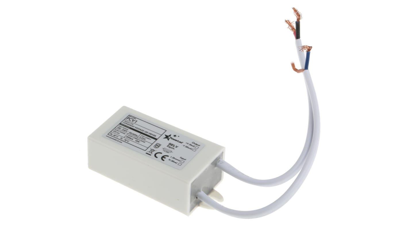 PowerLED 10W LED驱动电源, 交流输入, 输出12V 830mA, IP65