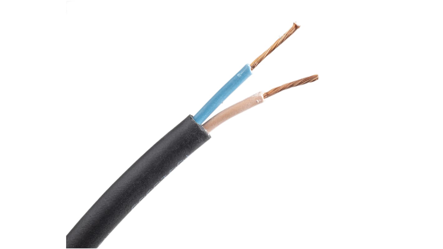 RS PRO, 50m 2 Core, Black CPE Power Cable +60°C