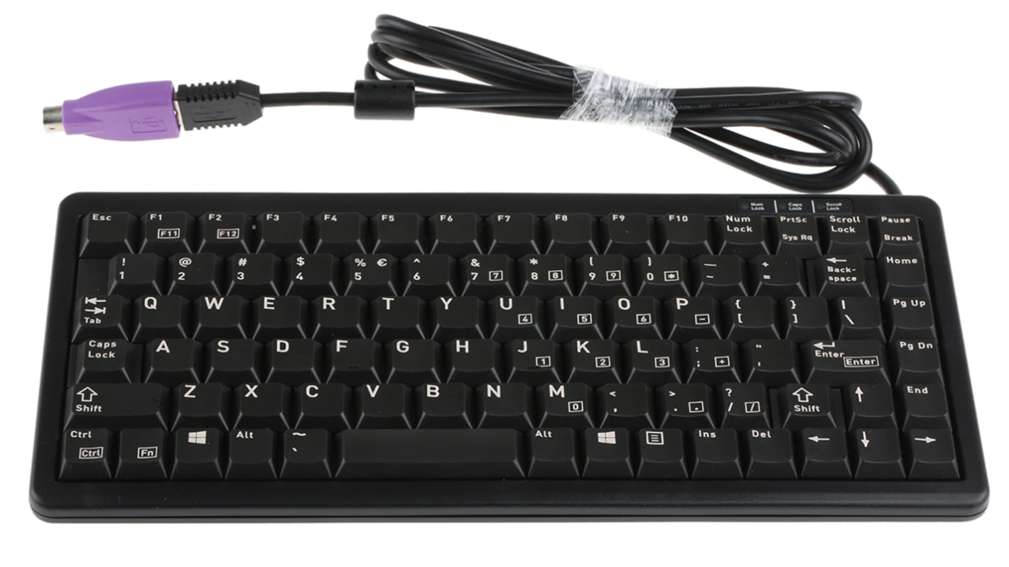CHERRY Wired PS/2, USB Compact Keyboard, QWERTY (US), Black