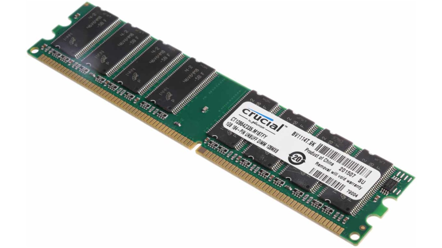 Crucial 1 GB DDR Desktop RAM, 333MHz, DIMM, 2.5V