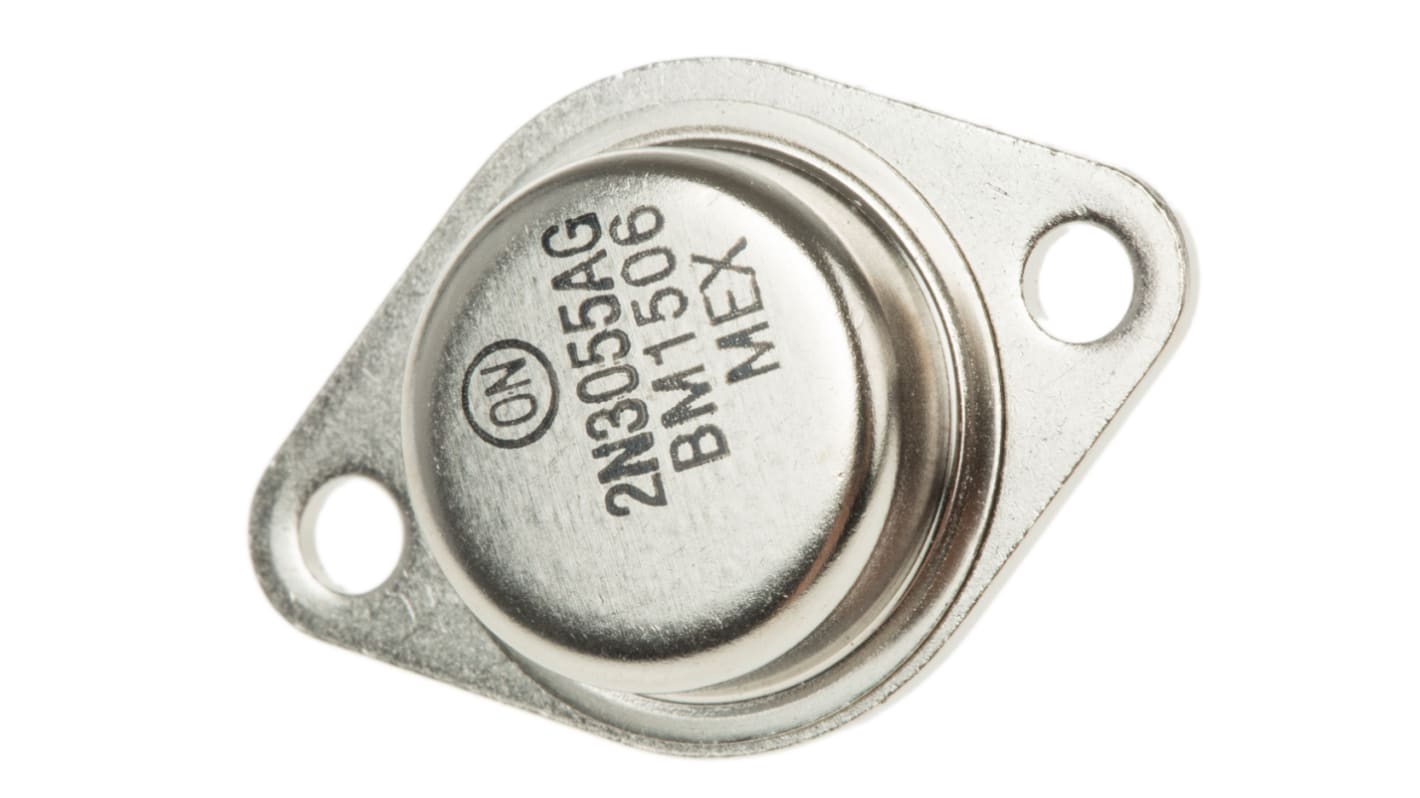 onsemi 2N3055AG NPN Transistor, 15 A, 60 V, 2-Pin TO-204