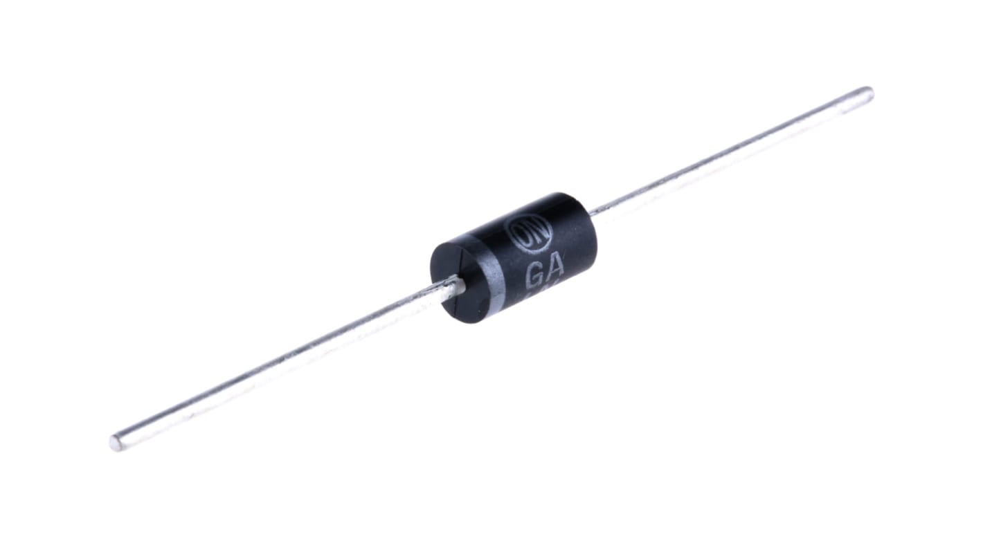 Diodo onsemi, Su foro, 3A, 400V, DO-201AD, Impieghi generici