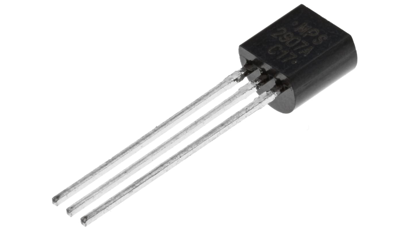 Transistor, MPS2907AG, PNP 600 mA 60 V TO-92, 3 pines, 100 MHz, Simple