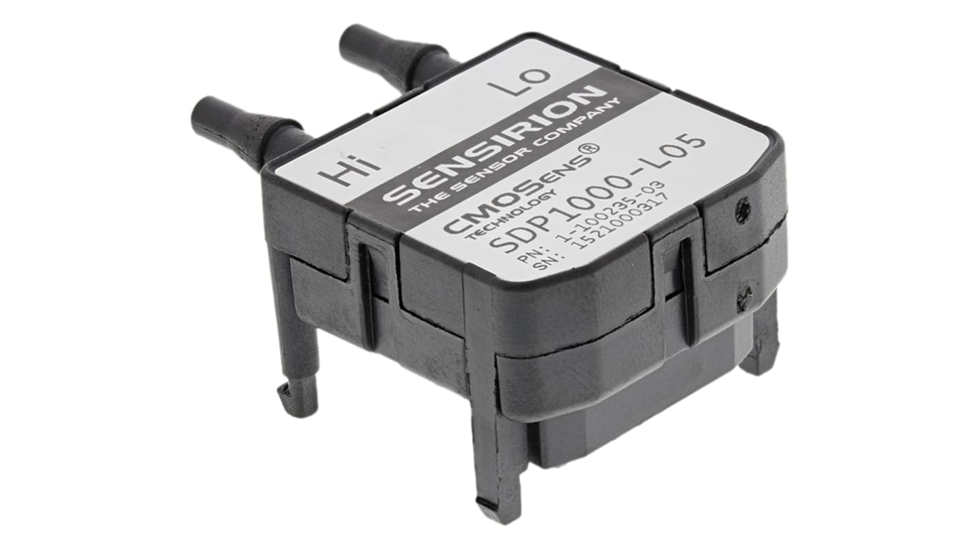 Sensirion 差压压力传感器, -5Pa→125Pa, 0.3 %，2 %精度, 模拟输出, -10°C→+60°C, IP20, SDP1000系列