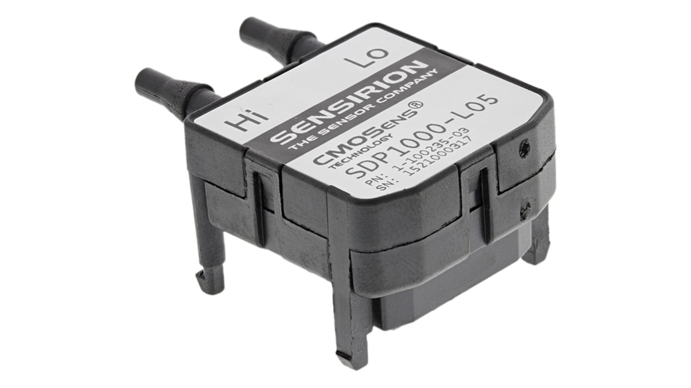 Sensirion SDP1000 Series Pressure Sensor, -5Pa Min, 125Pa Max, Analogue Output, Differential Reading