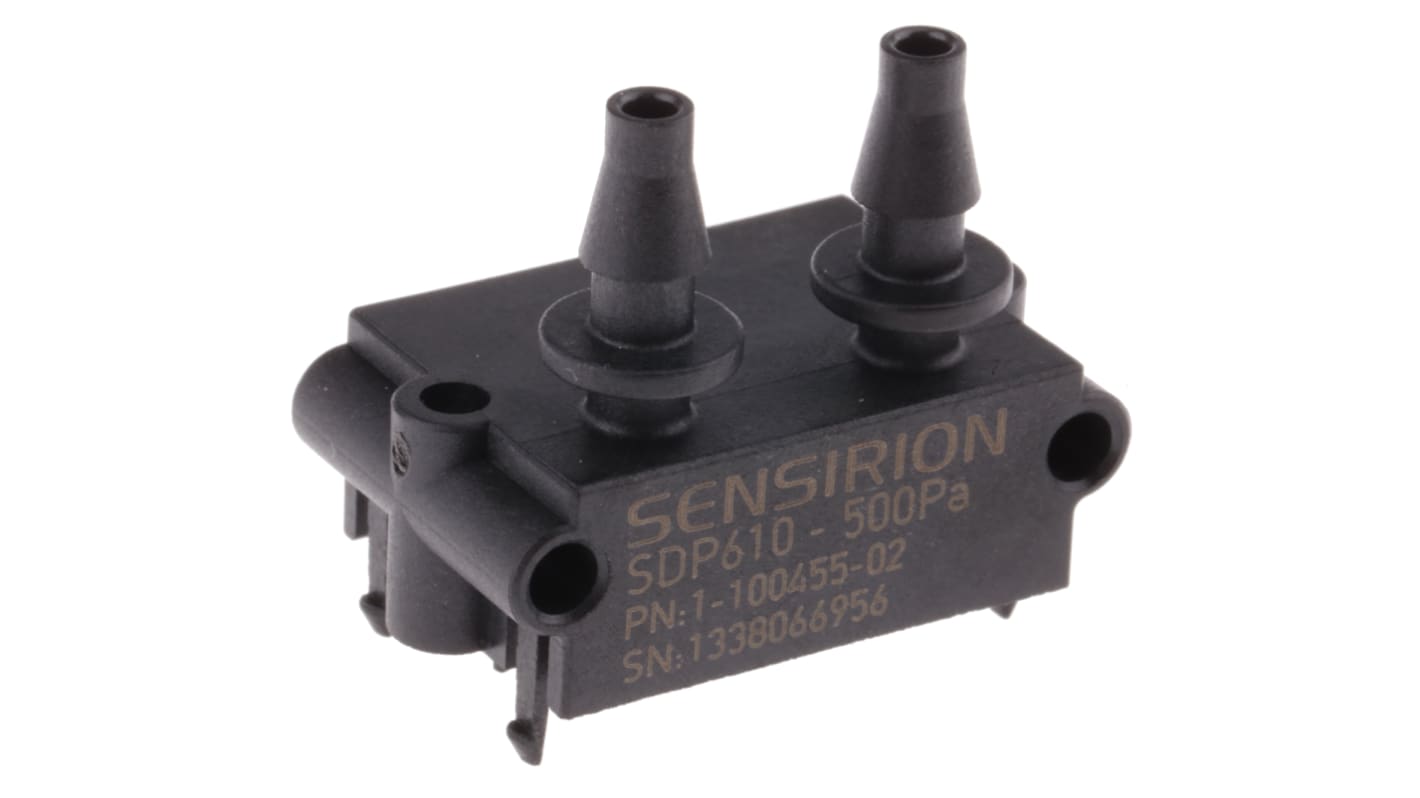 Sensirion SDP600 Series Pressure Sensor, -500Pa Min, 500Pa Max, I2C Output, Differential Reading