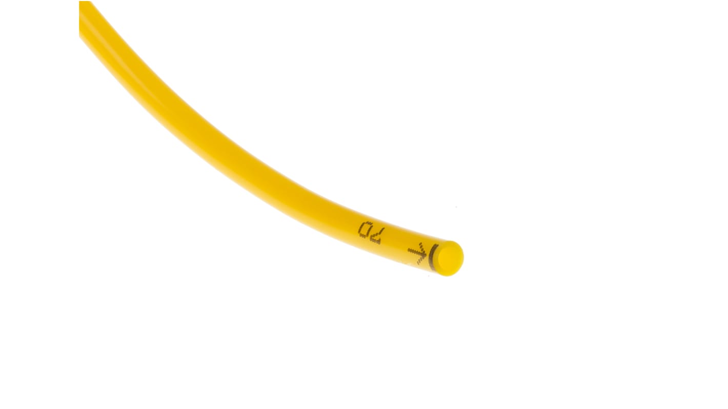 RS PRO Compressed Air Pipe Yellow Polyurethane 4mm x 30m US98A Series