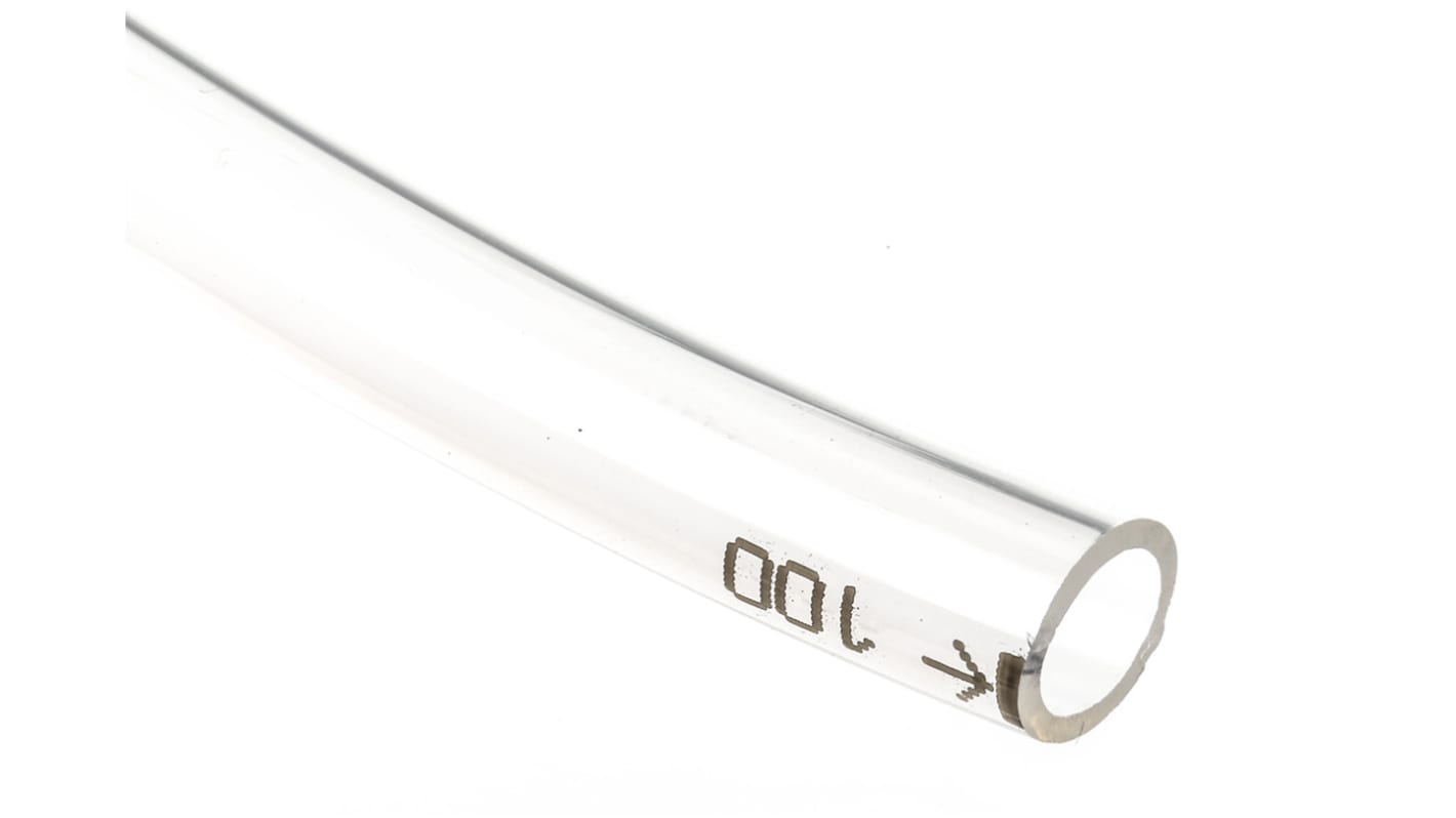 RS PRO Compressed Air Pipe Clear Polyurethane 10mm x 30m US98A Series