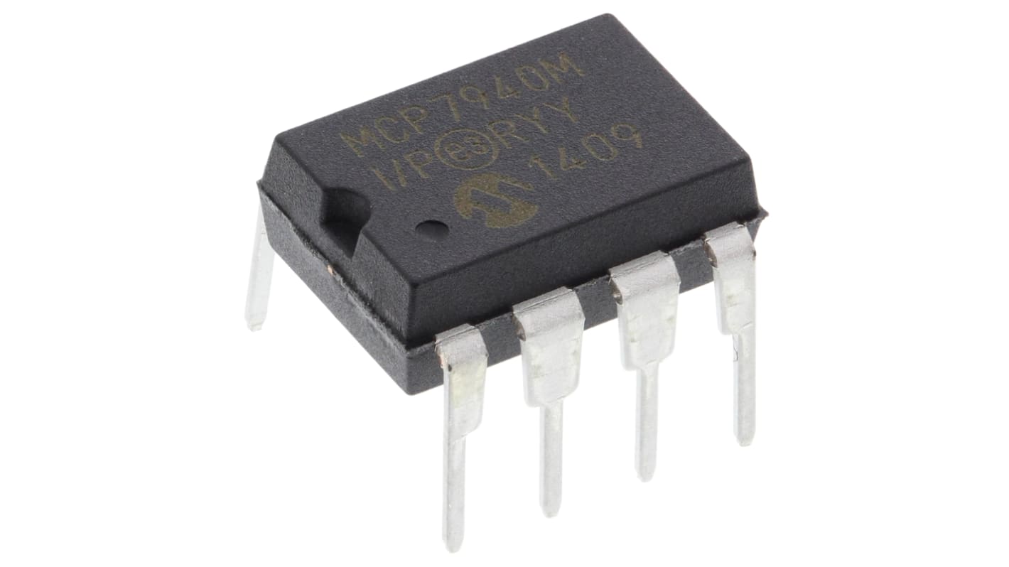 Microchip MCP7940M-I/P, Real Time Clock (RTC), 64B RAM Serial-I2C, 8-Pin PDIP