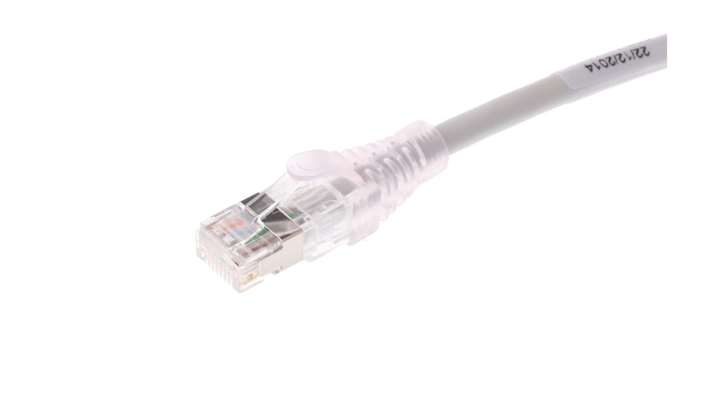 Molex Premise Networks, 1m Cat6a, Grey RJ45 to Male RJ45 Male, STPShielded, Terminated LSZH Sheath