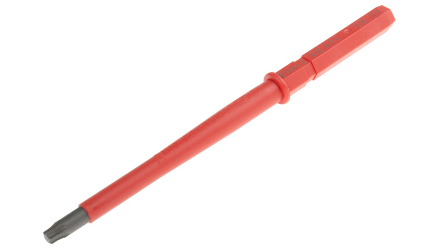 Wera Torx Insulated Screwdriver Blade, T27 Tip, 154 mm Blade, VDE/1000V