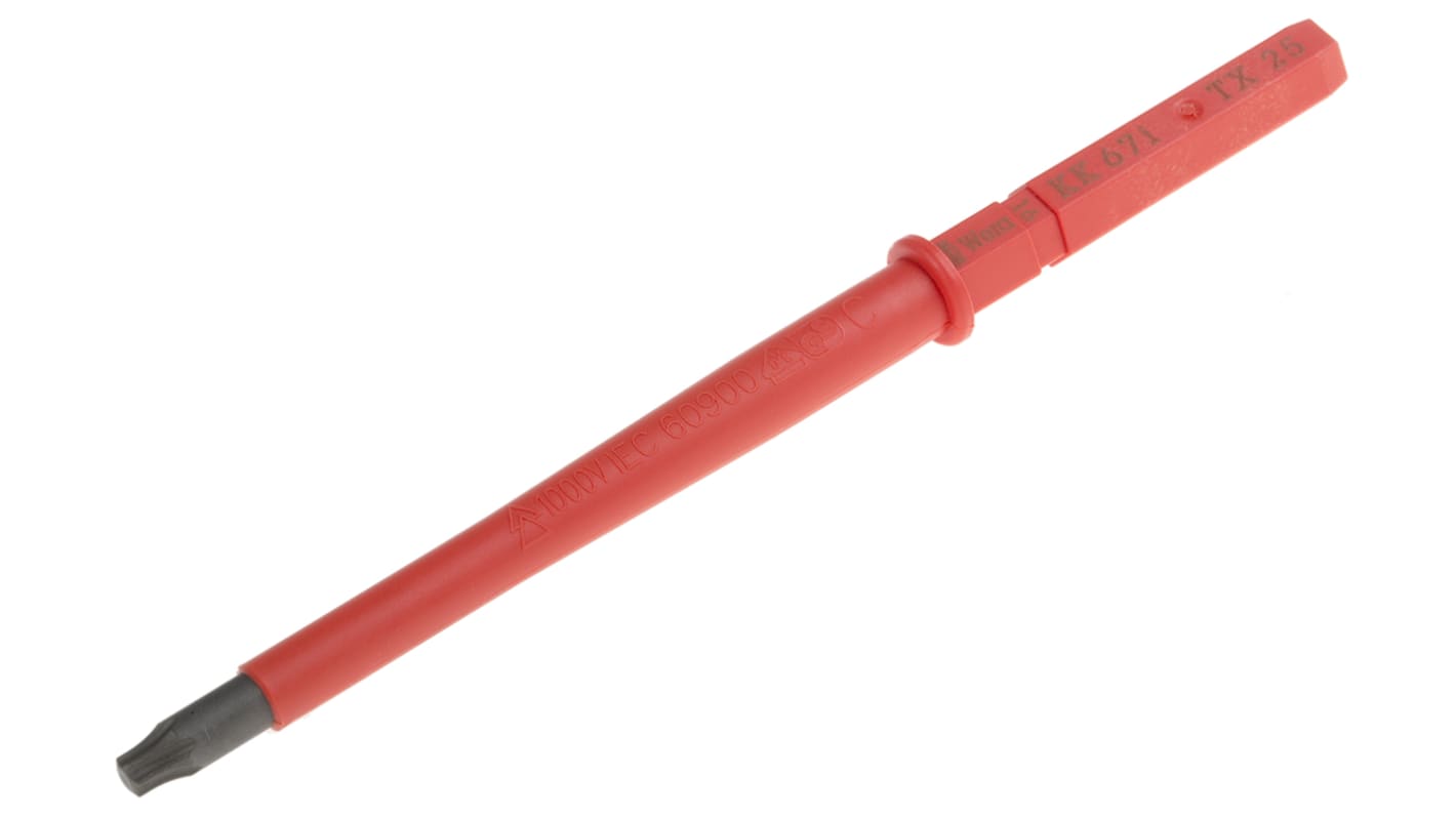 Wera Torx Insulated Screwdriver Blade, T25 Tip, 154 mm Blade, VDE/1000V