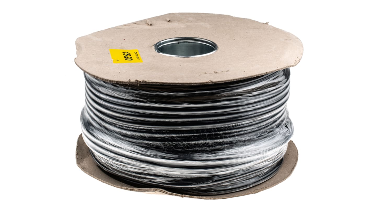 RS PRO Netzkabel, 3-adrig Typ 3183Y Schwarz x 2,5 mm² /Ø 9.7mm 25 A, 100m, 300 V, 500 V, PVC