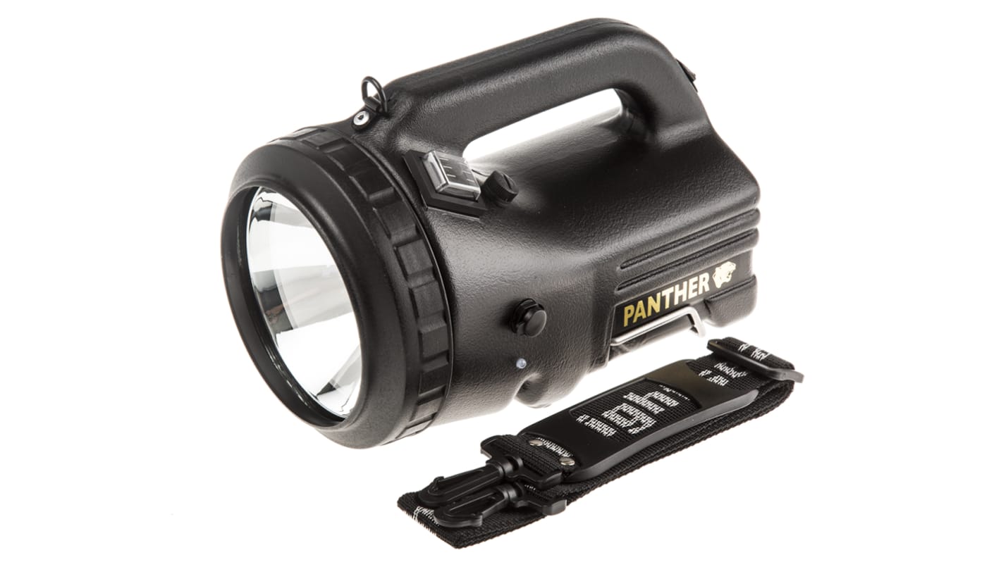 Nightsearcher PANTHER XM-L Rechargeable, Halogen Handlamp, 20 W, 50 W Water Resistant, 1000 m Beam, with batteries