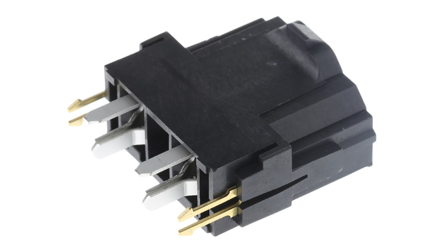 Conector macho para PCB Molex serie Mini-Fit Sr. de 2 vías, 1 fila, paso 10.0mm, para soldar, Montaje en orificio