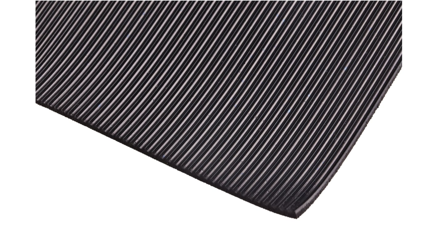 RS PRO Black Rubber Mat, L668mm x W515mm