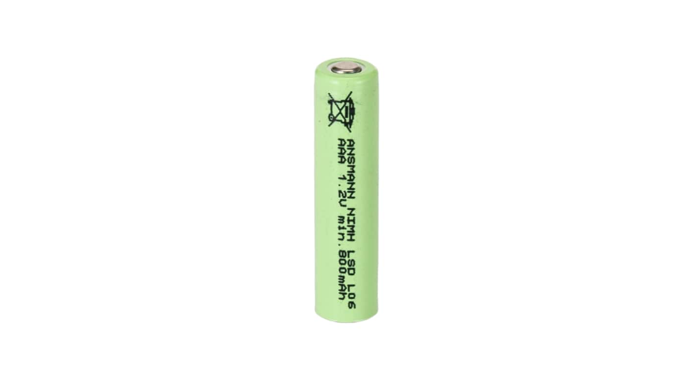 Ansmann NiMH Rechargeable AAA Battery, 800mAh, 1.2V