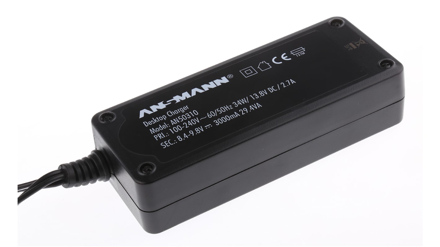 Ansmann Battery Pack Charger For NiCd, NiMH Battery Pack 6 → 7 Cell with UK plug