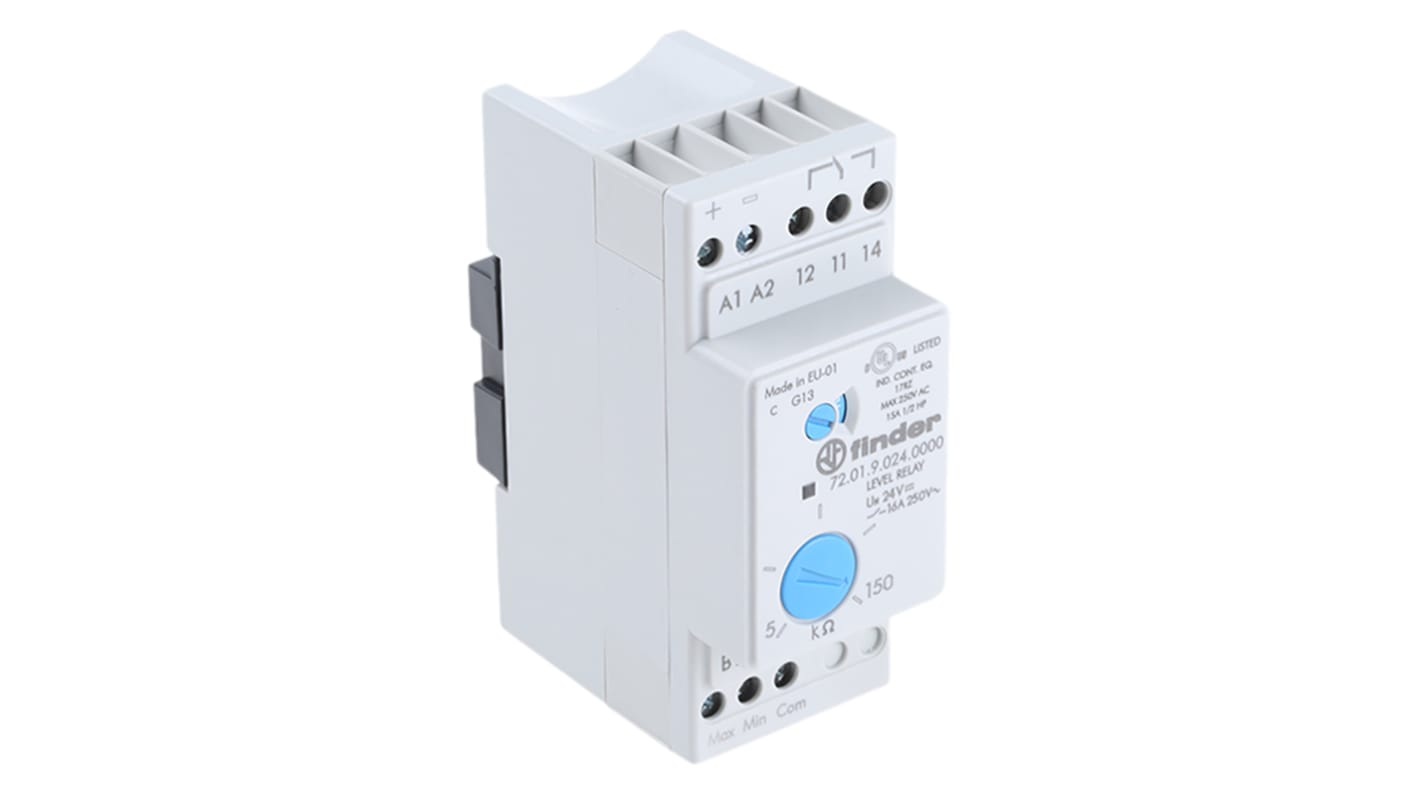 Finder Level Monitoring Relay, 1 Phase, SPDT, DIN Rail