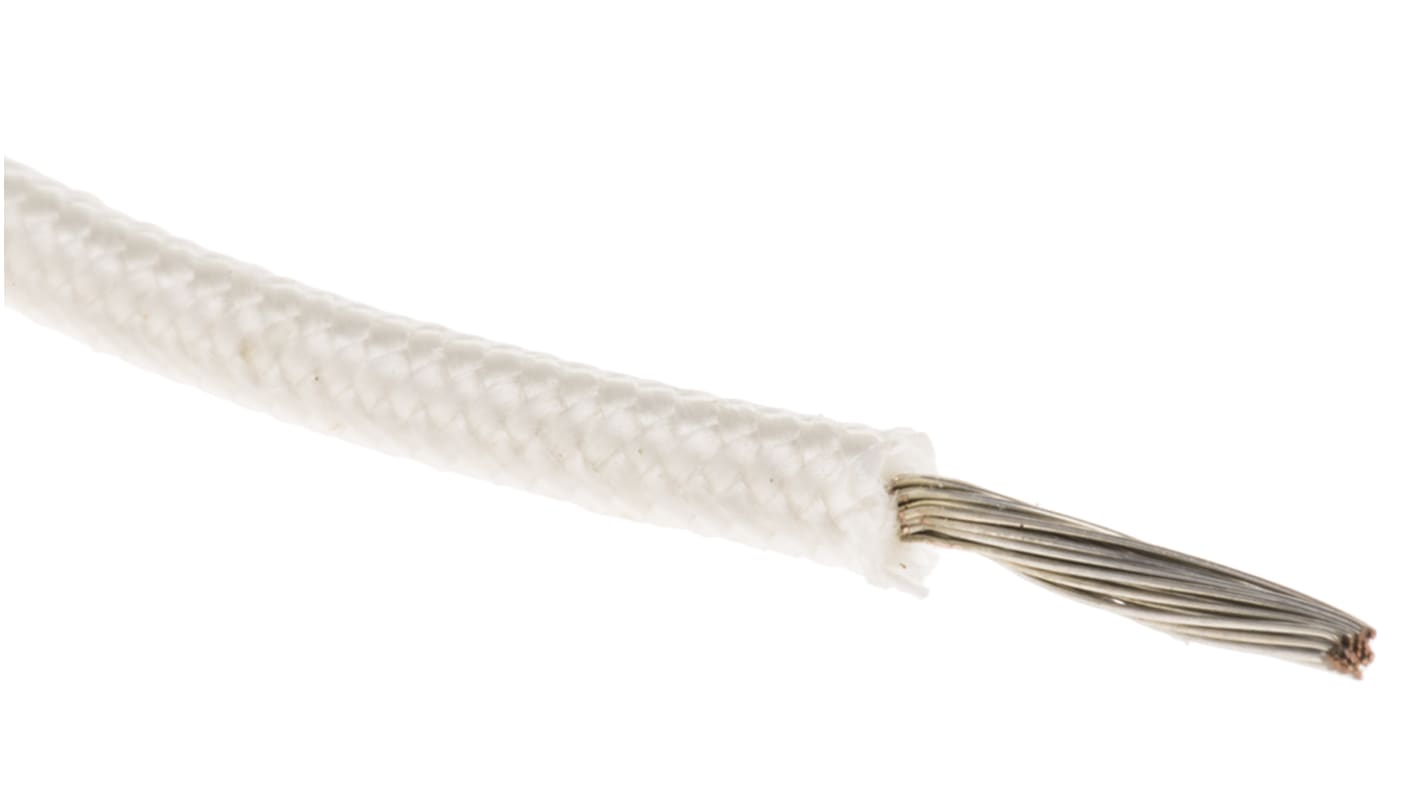 RS PRO 0.75 mm² Harsh Environment Wire, 18 AWG, 24/0.2 mm, 25m, Silicone Rubber Insulation