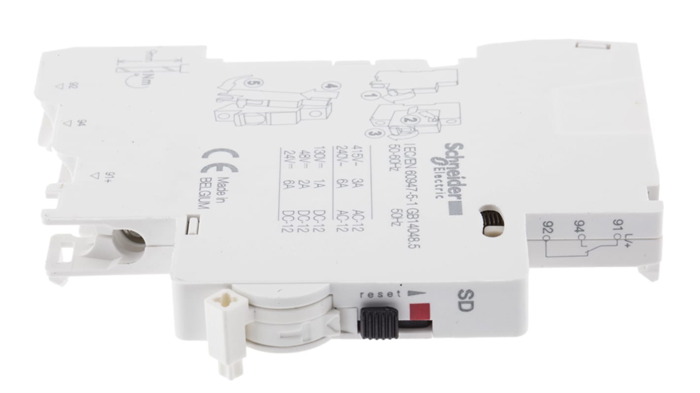 Schneider Electric Auxiliary Contact, 1 Contact, 1CO, DIN Rail Mount, Acti 9