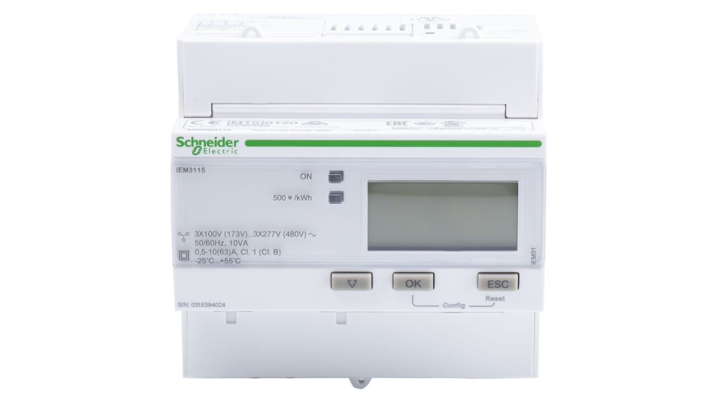 Schneider Electric 1, 3 Phase LCD Energy Meter