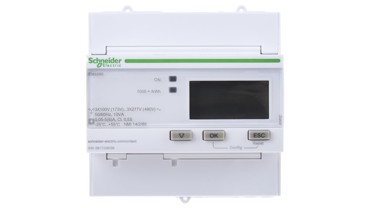 Schneider Electric 1, 3 Phase LCD Energy Meter