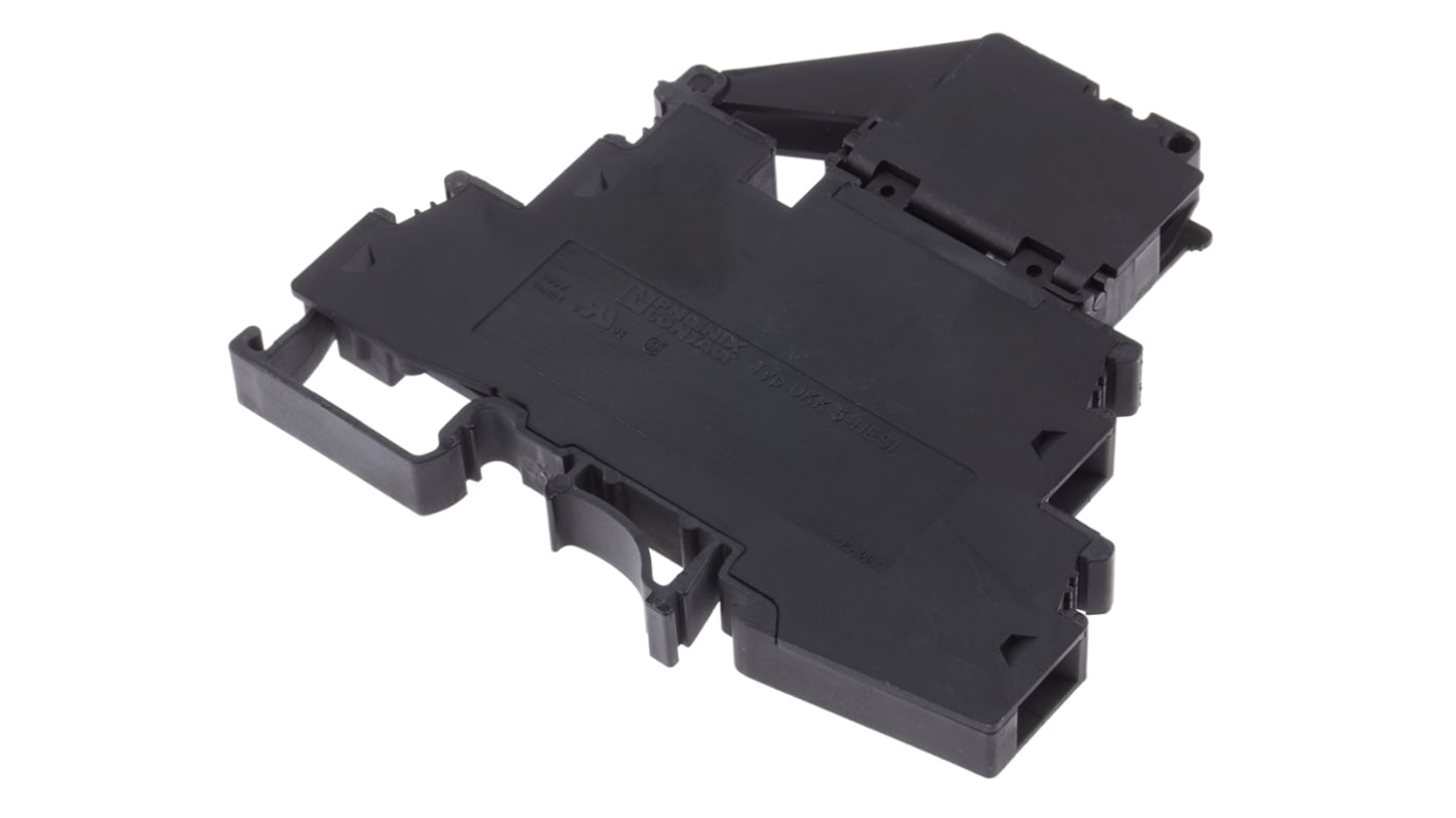 Phoenix Contact UKK 5-HESI (5X20) Series Black Non-Fused DIN Rail Terminal, Double-Level, Screw Termination