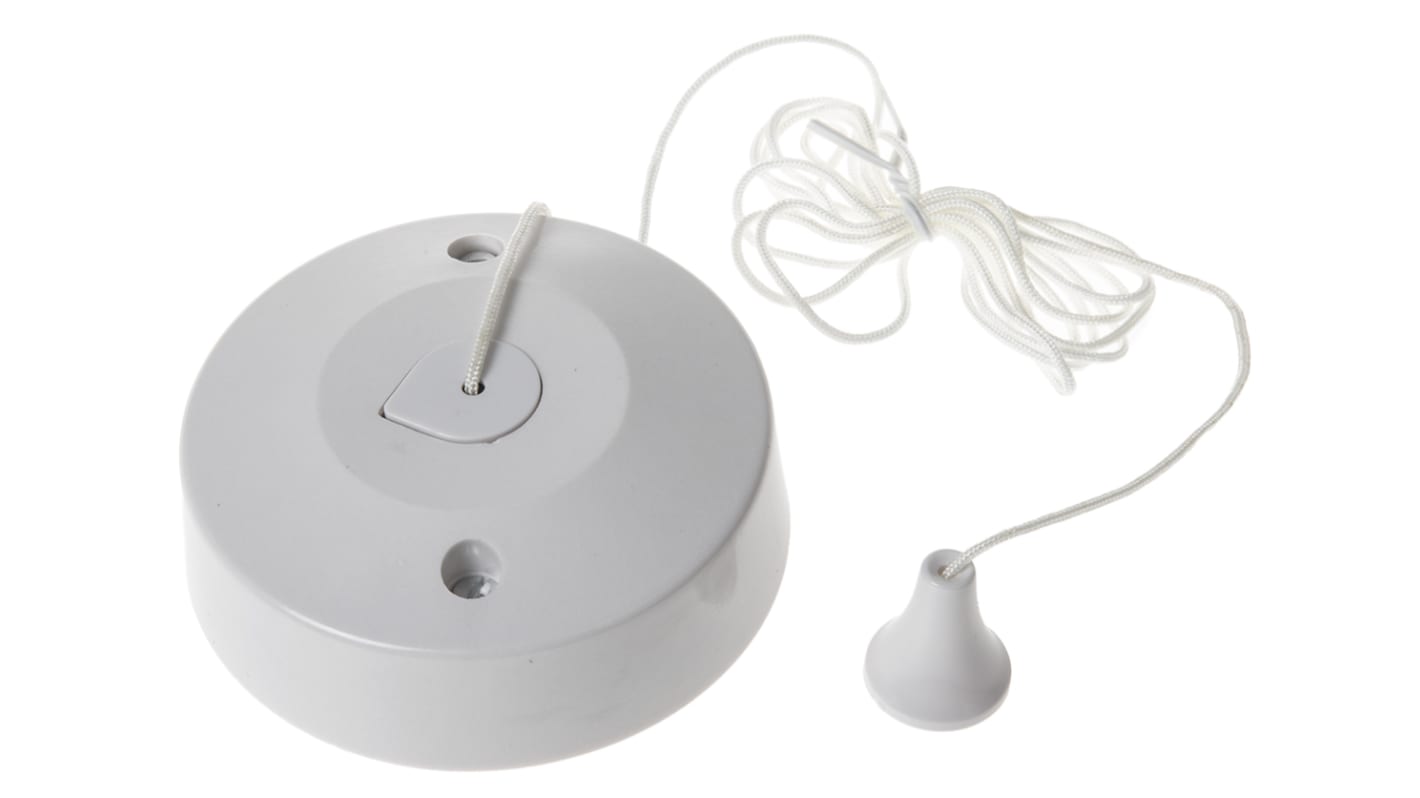 Deta White Pull Cord Switch, 10A 2 Way