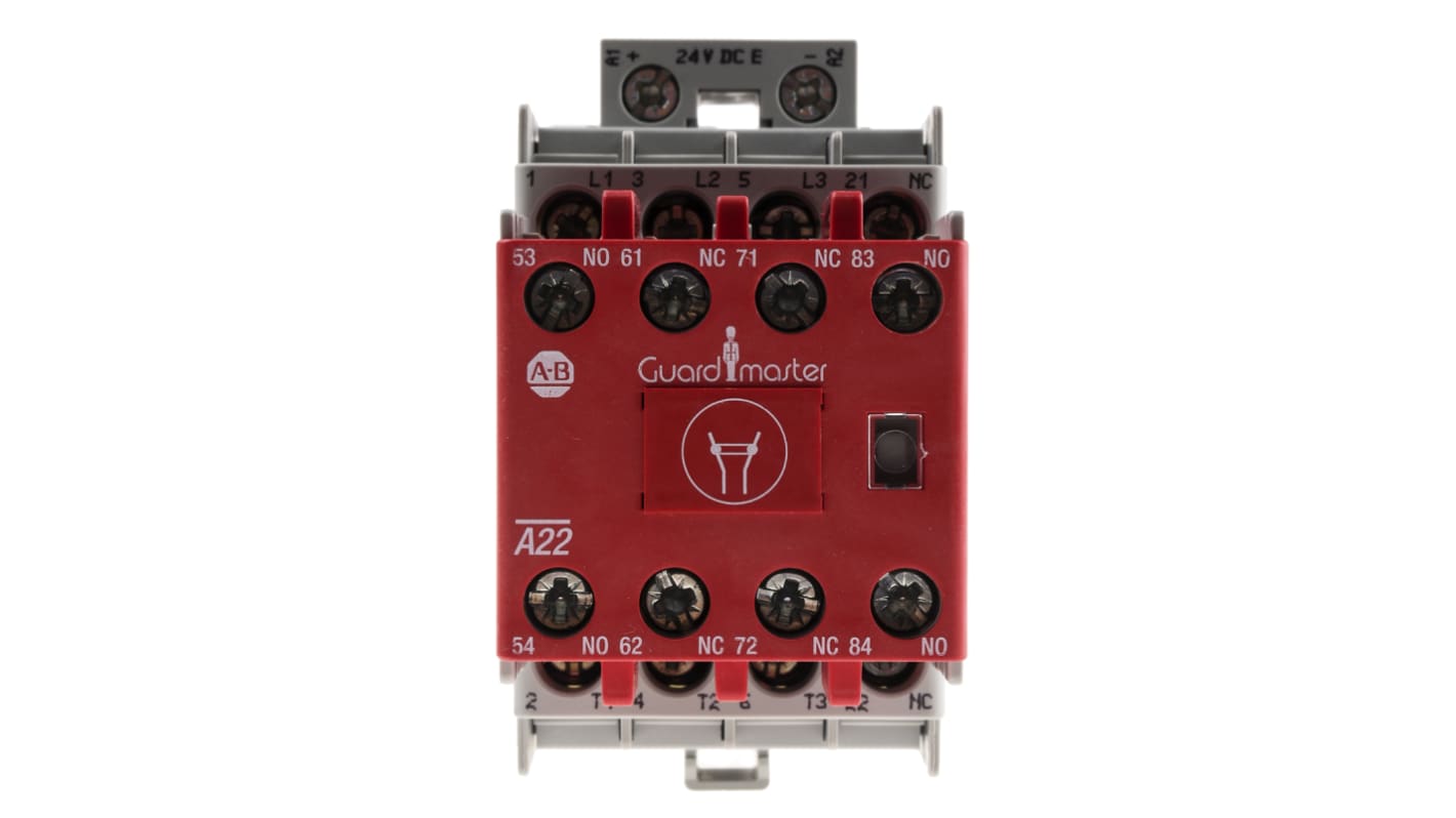 Allen Bradley 100S-C Leistungsschütz 24 V dc-Spule, 3 -polig , 690 V ac / 16 A 2 Schließer + 3 Öffner Sicherheit