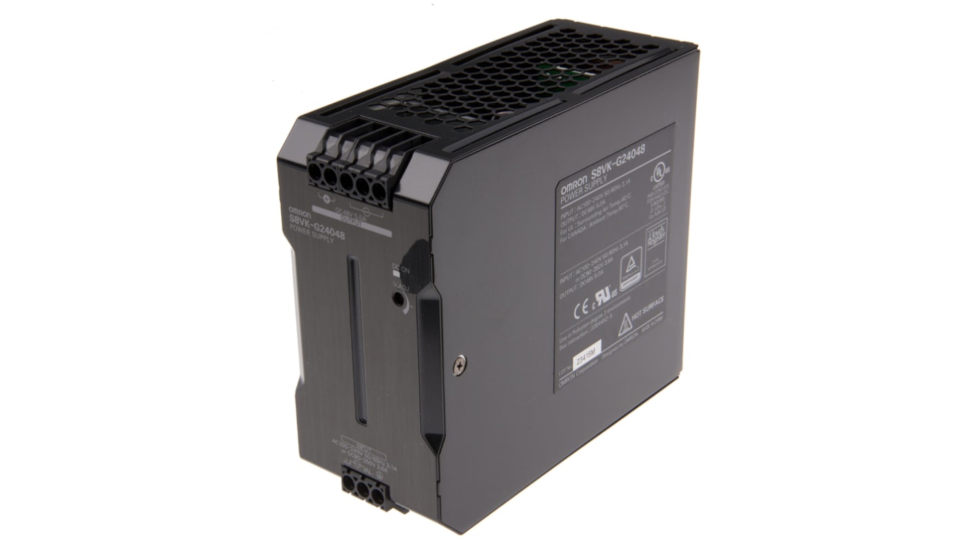 オムロン S8VK-G DINレール取付け用スイッチング電源 48V dc, 5A, 240W