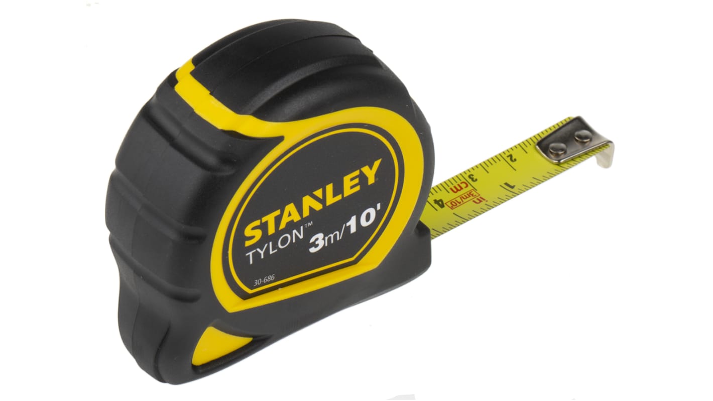 Stanley Tylon 3m Tape Measure, Metric & Imperial, With RS Calibration