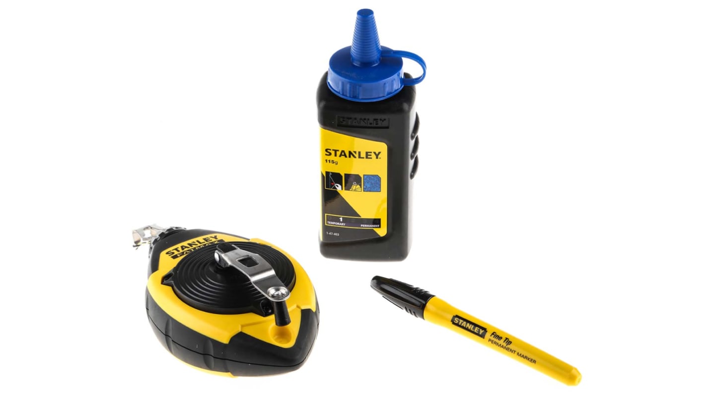 Stanley 30m Chalk Line & with blue Chalk Powder