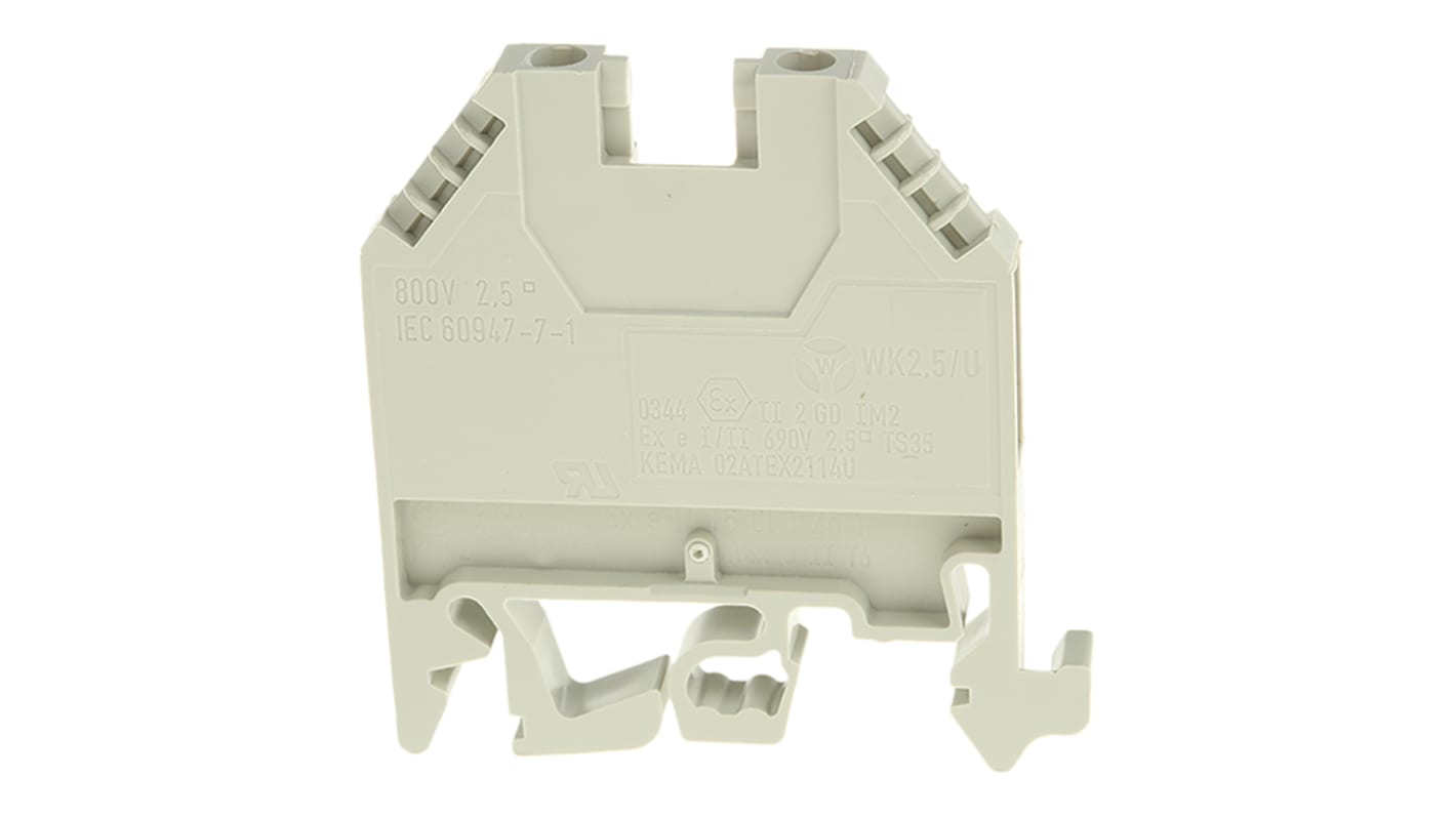 Wieland 57.503.0055.0 WK Series Grey, 2.5mm², Single-Level, Screw Termination