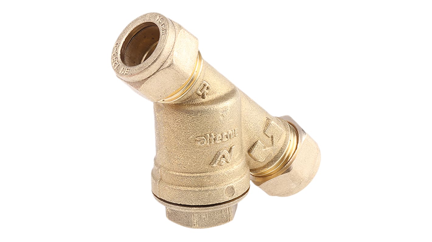 Altecnic, 15 mm Compression Brass Y Strainer