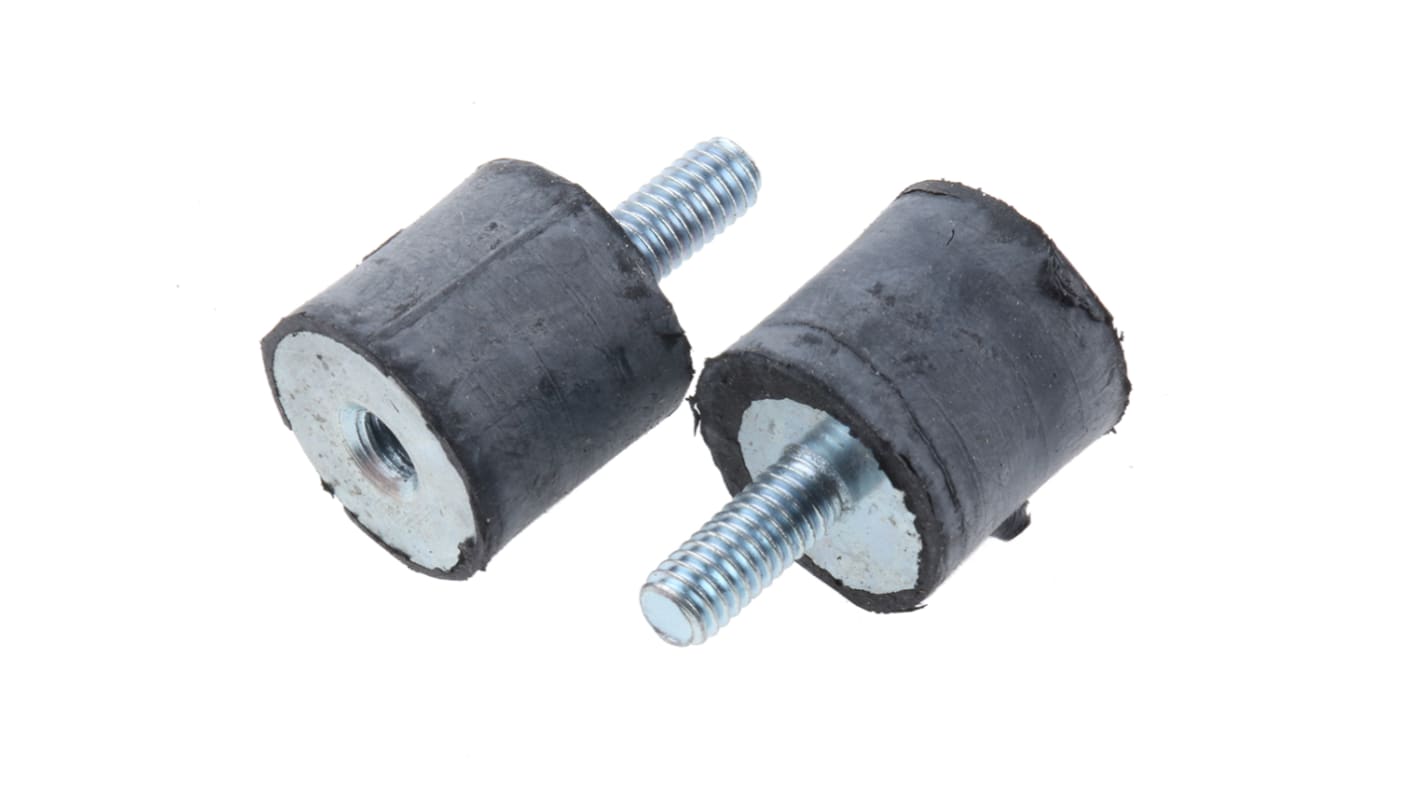 Supporto antivibrazione FIBET in Gomma naturale, M4, Ø 14mm, H. 13mm