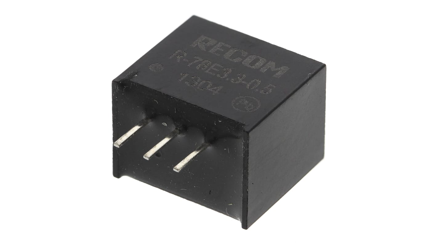 Recom Switching Regulator, Through Hole, 12V dc Output Voltage, 15 → 28V dc Input Voltage, 500mA Output Current,